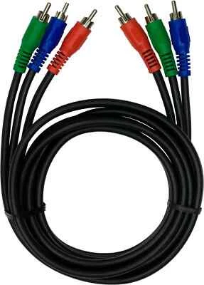 New GE 6 ft Foot Component Audio Cable Cord 3-RCA. 33296 - Image 1 of 4
