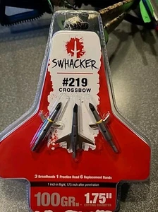 Swhacker 219 (CROSSBOW) Expandable 2-Blade Mechanical Broadheads 100 Grain 1.75" - Picture 1 of 5