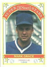 1989 Chicago Cubs Nissen Baseball Card #12B Mark Grace COR