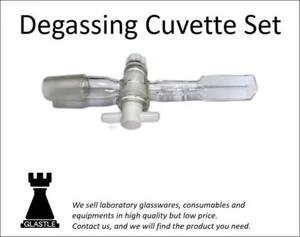 Degassing Cuvette Set Quartz 10mm,19/26 joint & 10ml schlenk tube & Cuvette stan - Picture 1 of 5