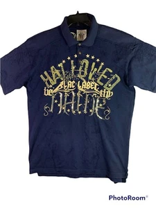 Blac Label Hallowed Be Thy Name Shirt Unholy Alliance 2x blau Kragen Knöpfe - Bild 1 von 10