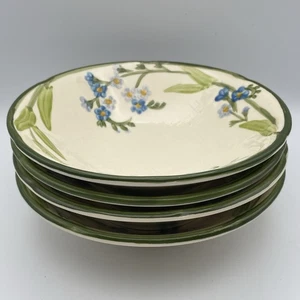 "Juego de 4 cuencos de cereal de loza Franciscan Forget Me Not 6,75"" usados en excelente estado" - Imagen 1 de 14