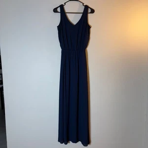 Show Me Your Mumu Hacienda Maxi Dress Size Medium Navy Blue - Picture 1 of 7