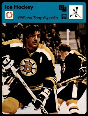 1977 Sportscaster #03-19 Фил и Тони Эспозито - хоккей NM/MT - Изображение 1 из 2