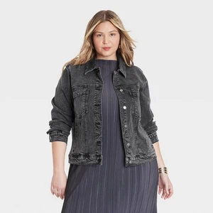 Ava & Viv Women's Denim Jacket Button Front Casual Layering - Picture 1 of 13