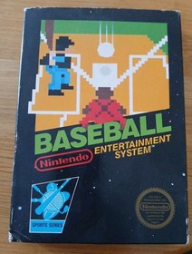 BASEBALL Nintendo NES Video Game w/ ORIGINAL Hang Tab BOX & INSTR BOOKLET 1985