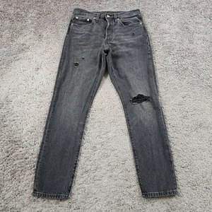 Levis 501 Jeans Damen 27 Schwarz Skinny Button Fly High Rise Distressed 27x28 - Bild 1 von 15