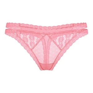 Victoria's Secret Daisy Lace Thong PINK HOPE Size Med NWT Sealed - Picture 1 of 3