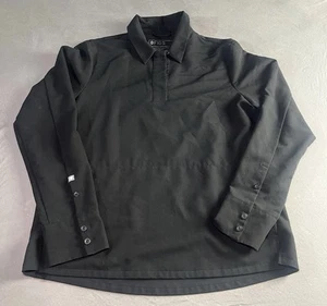 Figs Nala Top Langarm Kragen Technical Polo Scrub Schwarz Damen S - Bild 1 von 11