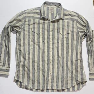 Lucky Brand Sportswear Camicia Uomo 2XL Pearl Snap Western Casual Adulto Blu Tan - Foto 1 di 7