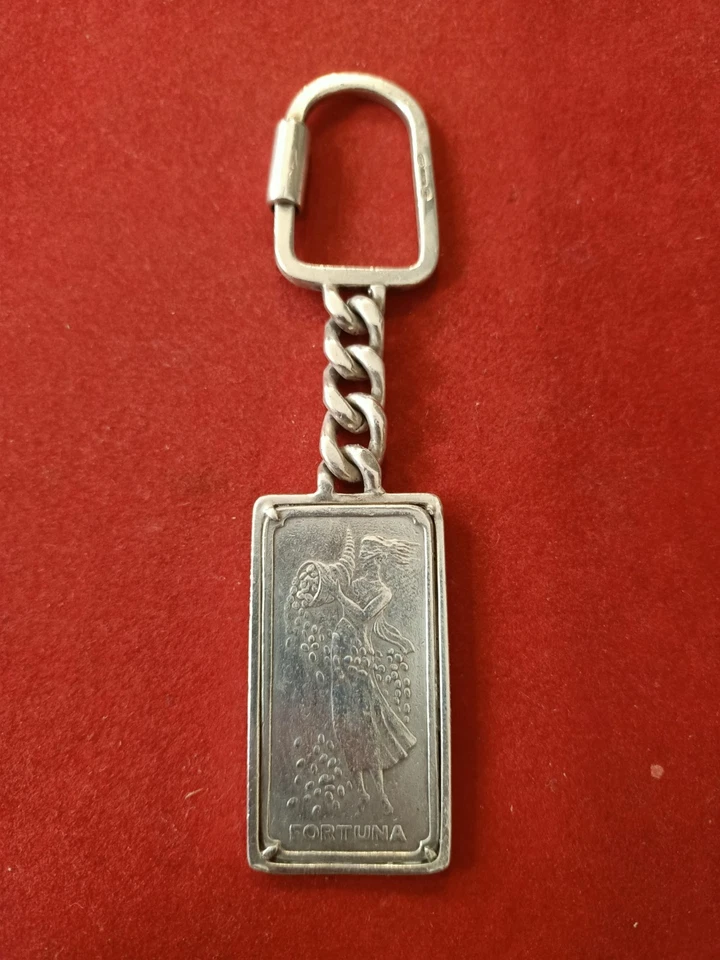 Massiccio portachiavi "Fortuna" in argento 925 e 800 della Intercoins - Immagine 1 di 4