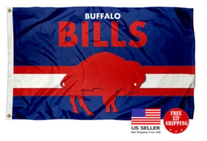 Buffalo Bills 3x5 Flag Man Cave Flags 3 x 5 Banner USA New Mancave Flags Retro - Picture 1 of 6