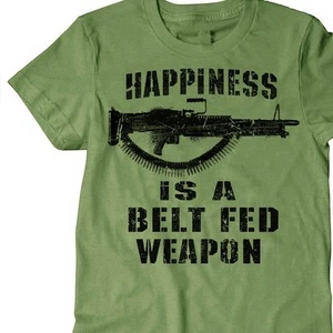 T-Shirt Militär Kampfwaffen Infanterie, Maschinengewehr Kampf Veteran - Bild 1 von 2
