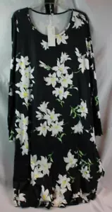 Neu mit Etikett Kyerivs bescheidenes Midi-Arbeits-Freizeitkleid mit Blumenmuster Größe 2XL - Bild 1 von 3