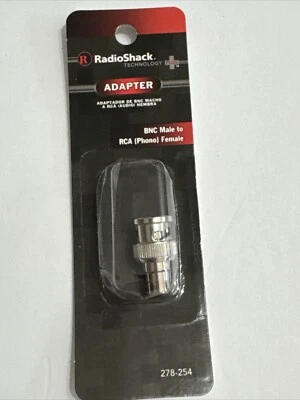 RadioShack BNC Male to RCA (Phono) Female #278-854 - Image 1 of 3