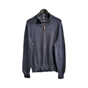 tommy Hilfiger pullover zip blu man size L - Imagen 1 de 7