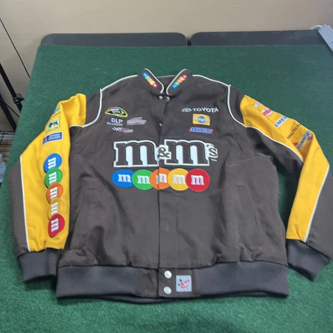Chase Authentics M&M’s Kyle Busch Nascar Racing Jacket XL Rare Cover