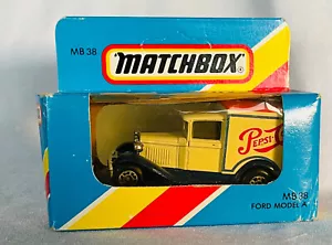 Matchbox (1-75) MB 38 1930 Model A Ford "Pepsi Cola" Light Blue Box - Picture 1 of 1