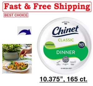 New Chinet Classic Dinner Paper Plates, (10.375", 165 ct.)Great Price - Picture 1 of 6