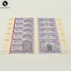 10pcs /set 1 Million Euro Banknote Fluorescent Security Serial Number Banknote - Picture 1 of 6
