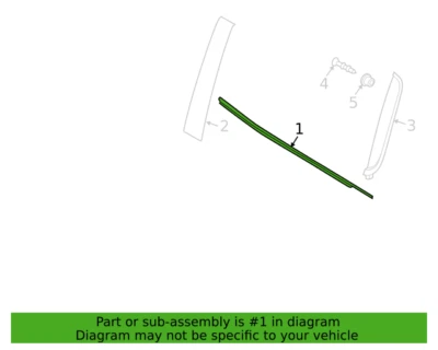 Moldura de cinturón original OEM Ford Ranger 2019-2023 AB3Z2625555E Foto 1 de 4