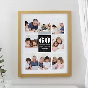 Personalised Multi Aperture Photo Upload Picture Frame 8 Photos Birthday Gift - Picture 1 of 13