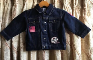 baby gap 2xl/2tg 2 Yrs Denim Jacket W/ Patches 90s Stock New With Tags - Picture 1 of 4