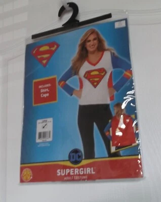 DISFRAZ MUJER SUPERNIÑA ADULTO - CAMISA CON CAPA DESMONTABLE - L (14-16) - NUEVO CON ETIQUETAS Foto 1 de 3