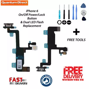 NEW Replacement On/Off Power/Lock Button/Switch + Dual LED Flash For iPhone 6 - Picture 1 of 5
