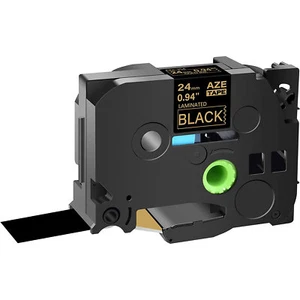 1 pieza compatible con cinta Brother TZ354 TZe354 dorada sobre etiqueta negra P-Touch 0,94" - Imagen 1 de 11