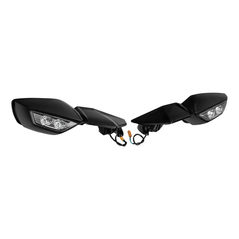 Espejos retrovisores laterales LED intermitente aptos para Kawasaki Ninja H2 ZX1000 2015-18 Foto 1 de 4
