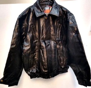 GENUINE LEATHER,Italian Mosak Design, Top Grain Lamb Skin Jacket SZ 2X 84256 - Bild 1 von 13