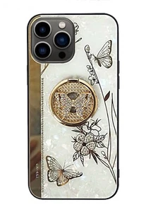 iPhone 15 Pro Max 6.7" Kickstand Case, Mirror Butterfly Pearl Conch Shell NEW - Picture 1 of 15
