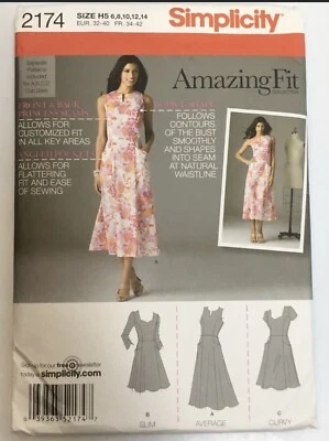 Dress Size 6-14 Cut to 14 S2174 Sewing Pattern - Image 1 of 2