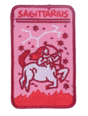 SAGITTARIUS - RETRO Astrology Zodiac Sign Horoscope Iron-On Embroidered Patch - Image 1 of 4