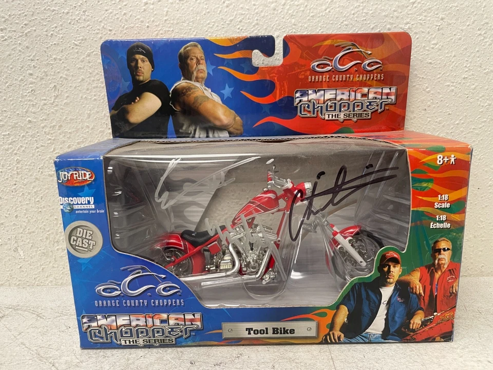 T-Rex Softail #1 American Chopper 1:18 Scale Orange County Motorcycle Signed - Image 1 of 4