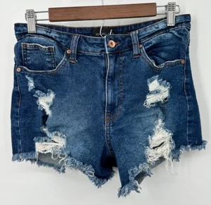 Pantalones Cortos de Jean Kendall & Kylie The Icon Junior 9 Corte Denim Desgastado - Imagen 1 de 9