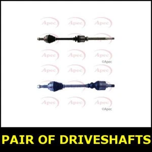 Pair Driveshaft Front Left Right FOR FIAT SCUDO 1.6 07->16 Diesel Apec - Picture 1 of 5