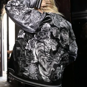 Herren Wende Souvenir Jacke japanisches Muster Stickerei Tiger Drache Sukajan - Bild 1 von 10