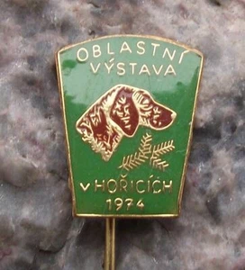 1974 CMS Czech Hunters Association Horicich Hunting Dog Hound Hunter Pin Badge - Picture 1 of 2