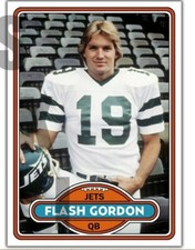 1980 STCC Flash Gordon Sam J Jones Topps New York Jets version #2 Custom card