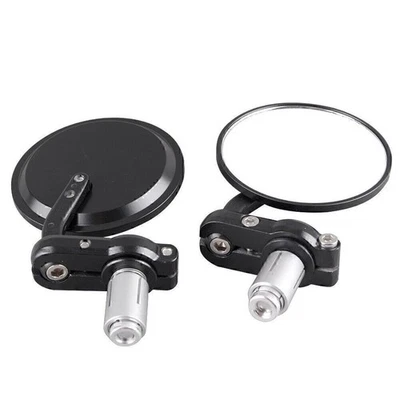 2X Espejos retrovisores laterales de extremo de barra plegables para motocicleta de 7/8" para Honda Suzuki Yamaha Kawasaki Foto 1 de 4