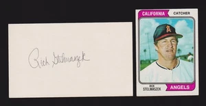 Rick Stelmaszek (debut 1971) FUE TEX CHC FIRMADO AUTÓGRAFO AUTOMÁTICO 3x5 índice certificado de autenticidad - Imagen 1 de 1