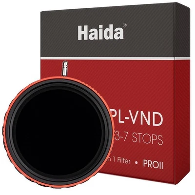 Haida 67mm PRO II CPL-VND 2 in 1 Filter, Variable ND 3-7 Stop CPL 2-In-1 - Image 1 of 4