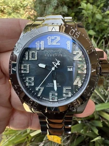 INVICTA EXCURSION (55mm) 33790 L.E. DIAMOND MARKERS GUNMETAL SWISS AUTO UHR - Bild 1 von 22