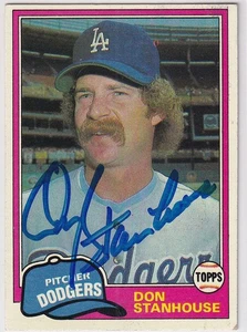 Don Stanhouse 1981 Topps Los Angeles Dodgers SIGNED CARD AUTOGRAPHED - Picture 1 of 1