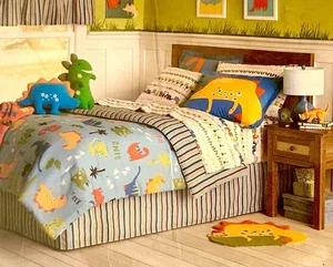 Kohls Jumping Beans Dino-Roar 8-Piece Full Size Dinosaur Comforter Sheet Set - Picture 1 of 7