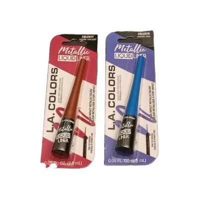 L.A. Colors  Metallic ROSE GOLD & Metallic BLUE Liquid LINER - Image 1 of 4