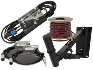 Audio Bundle - Lautsprecher Halterung XLR & Chinch Kabel & Lautsprecherkabel - Bild 1 von 6
