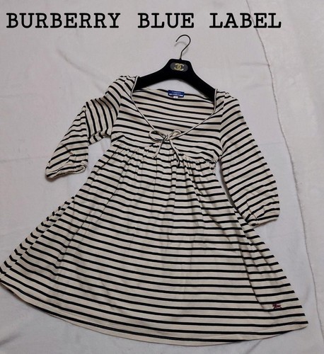 Abito a righe Burberry etichetta blu donna moda dal Giappone